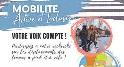 Mobilité - Participez à la recherche sur les déplacements des femmes à pied et à vélo